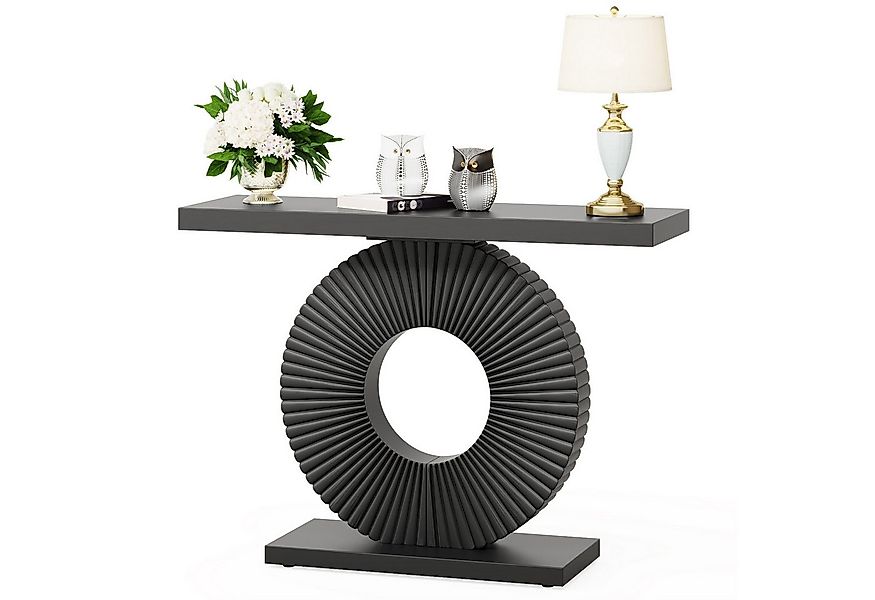 Tribesigns Konsolentisch Flurtisch mit eine runde, blumenförmige Basis 100 günstig online kaufen