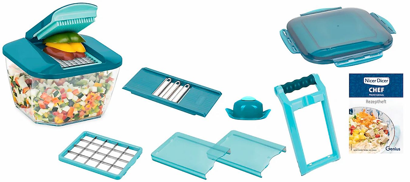 Genius Gemüseschneider "Nicer Dicer Chef Professional, Set 12-tlg." in ORIG günstig online kaufen