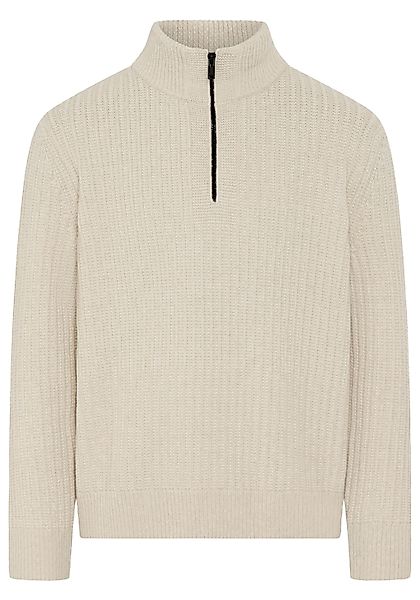 BOSS ORANGE Strickpullover Kwinter Troyer-Kragen, Rippstrick, günstig online kaufen