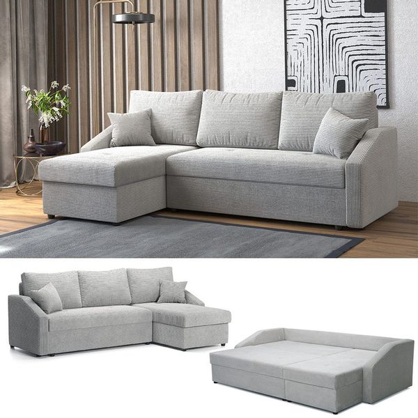 VitaliSpa® Ecksofa Ecksofa, Beige, 224 x günstig online kaufen