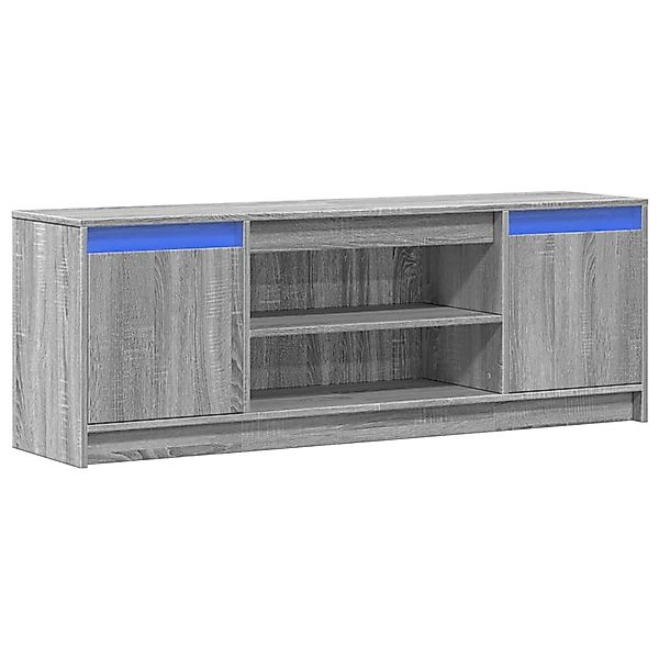 vidaXL TV-Schrank mit LED-Beleuchtung Grau Sonoma 139,5x34x50 cm 852199 günstig online kaufen
