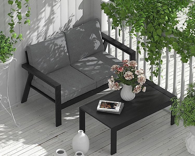 MeXo Gartenlounge-Set Balkonmöbel Set Balkonlounge für günstig online kaufen