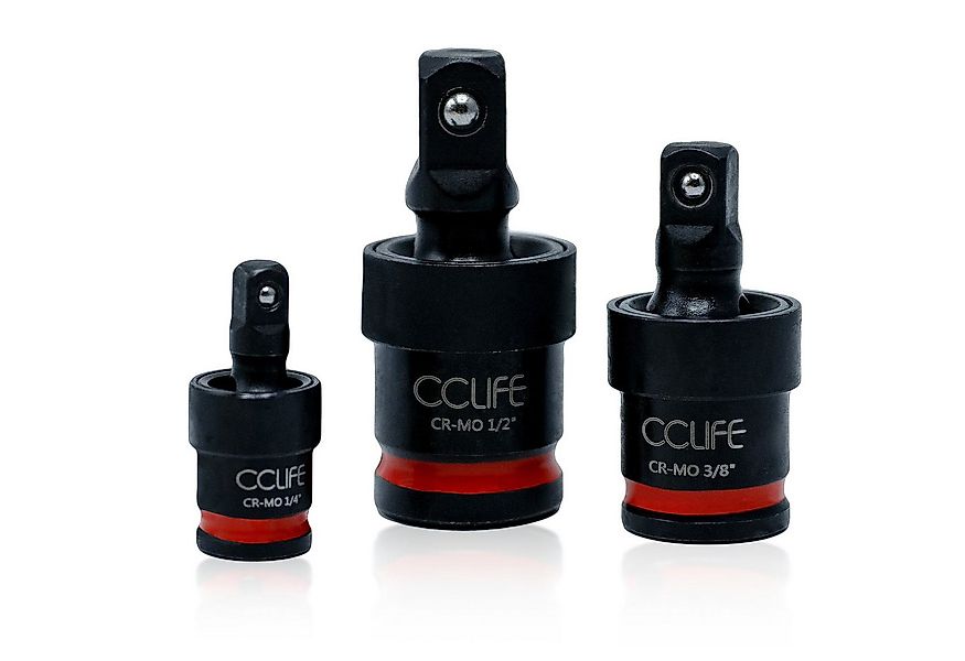 CCLIFE Steckschlüssel Schlagschrauber Kreuzgelenk Gelenksatz 3tlg 1/2"3/8"1 günstig online kaufen