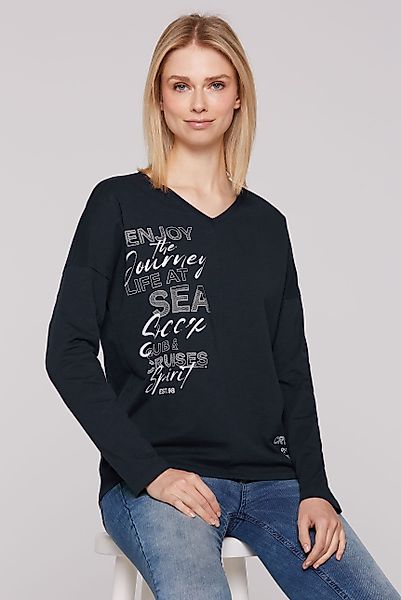SOCCX Langarmshirt SOCCX Langarmshirt mit V-Ausschnitt günstig online kaufen