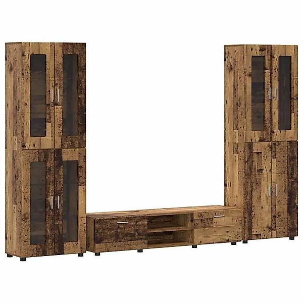 vidaXL TV-Schrankset mit Schubladen mit Regal Altholz Holzwerkstoff 3398012 günstig online kaufen