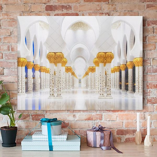 Leinwandbild - Querformat Moschee in Gold günstig online kaufen