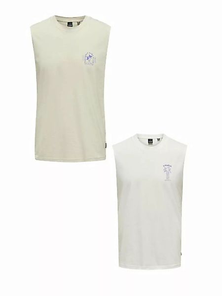 ONLY & SONS T-Shirt T-Shirt 2er-Set ärmellos Bio-Baumwolle (2-tlg) 7740 in günstig online kaufen
