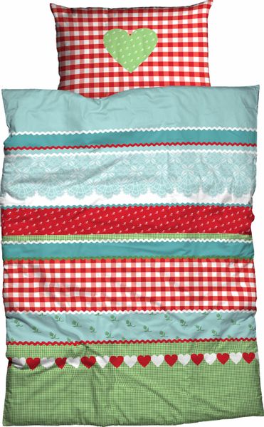 CASATEX Bettwäsche "Herz-Karo" 2 Stk. tlg. niedlichem Herz-Karo Design günstig online kaufen