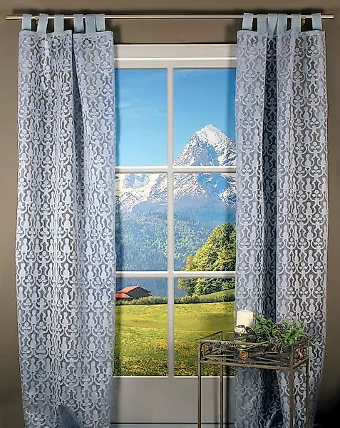 HOSSNER - ART OF HOME DECO Gardine »Blausee«, (1 St.), Schlaufenschal mit f günstig online kaufen