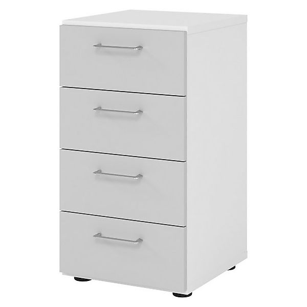 bümö Aktenschrank smart Schubladen Schrank - 4 Schübe Dekor: Weiß/Grau günstig online kaufen
