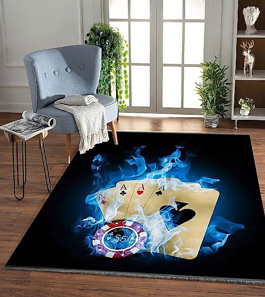 Jungengel Textilien Teppich Jungengel Textilien Waschbarer Teppich Poker Pl günstig online kaufen