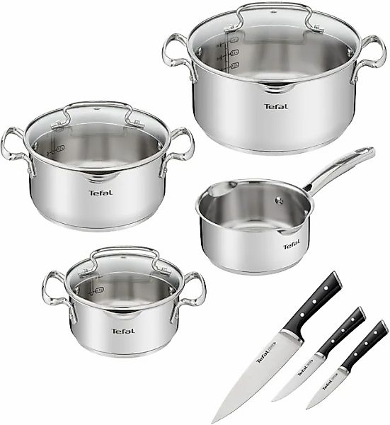 Tefal Topf-Set »G719S7_K2323S74 Duetto+ Ice Force«, Edelstahl, (Set, 10 tlg günstig online kaufen