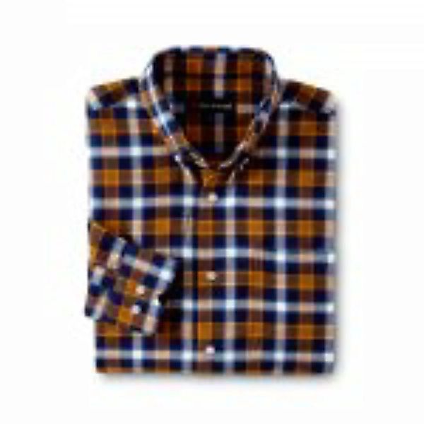 Baumwoll-Flanellhemd, ziegel günstig online kaufen