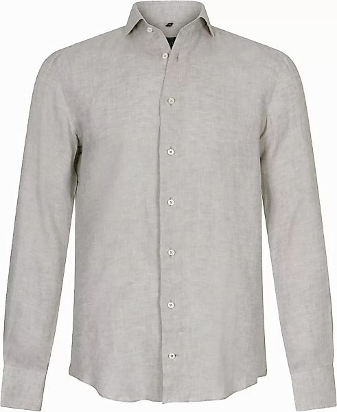 Cavallaro Firento Hemd Leinen Greige - Größe 43 günstig online kaufen