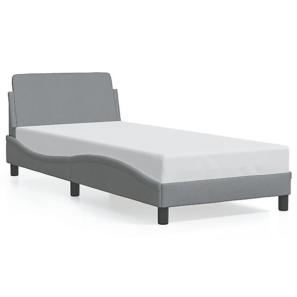 vidaXL Bettgestell mit Kopfteil Hellgrau 90x190 cm Stoff Modell 91956416 günstig online kaufen