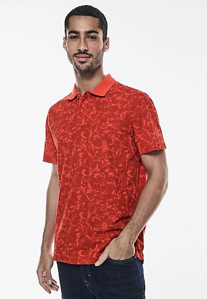 STREET ONE MEN Poloshirt, mit allover Print günstig online kaufen