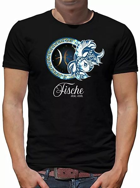 TShirt-People Print-Shirt Sternzeichen Fische günstig online kaufen