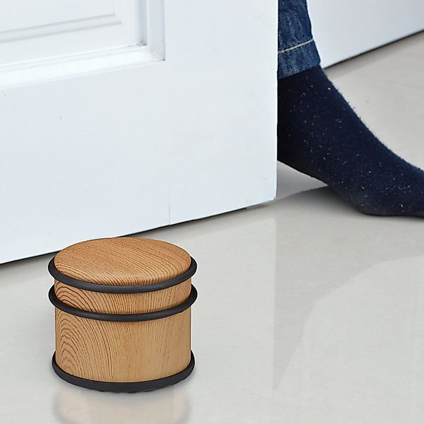 relaxdays Türstopper 4 x Türstopper Holzoptik günstig online kaufen