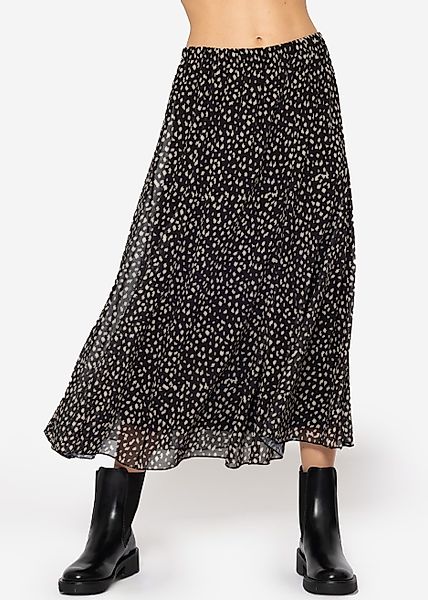 SASSYCLASSY Midirock A-Linie Faltenrock Damen lang günstig online kaufen