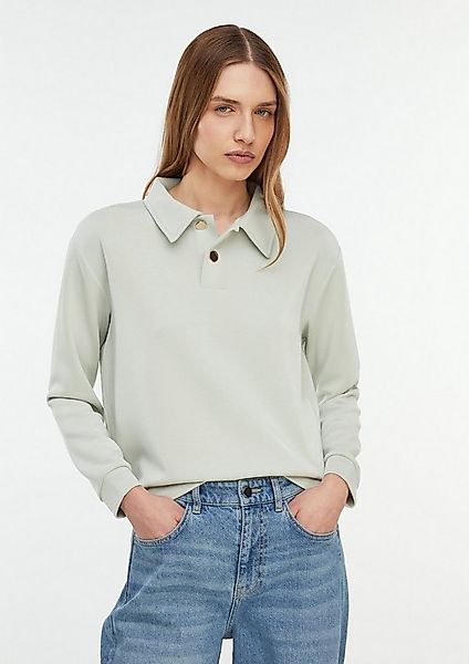 comma Sweatshirt Sweatshirt Softes Sweatshirt mit Polokragen günstig online kaufen