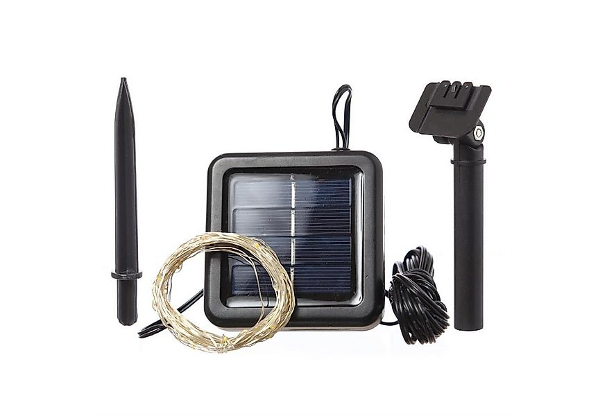 MARELIDA LED-Lichterkette LED Solar Lichterkette Draht 100 LED 9,9m Sensor günstig online kaufen