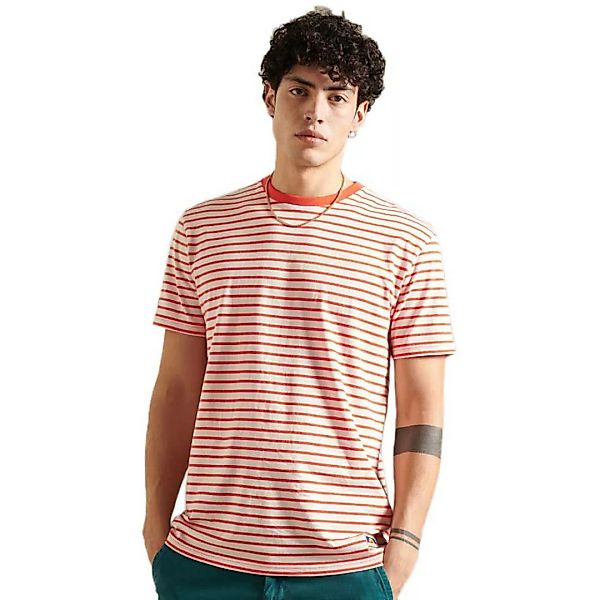 Superdry Cali Surf Breton Kurzarm T-shirt L Solar Orange Stripe günstig online kaufen
