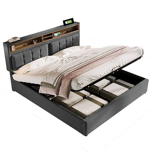 HAUSS SPOLE Polsterbett 160x200 mit USB günstig online kaufen