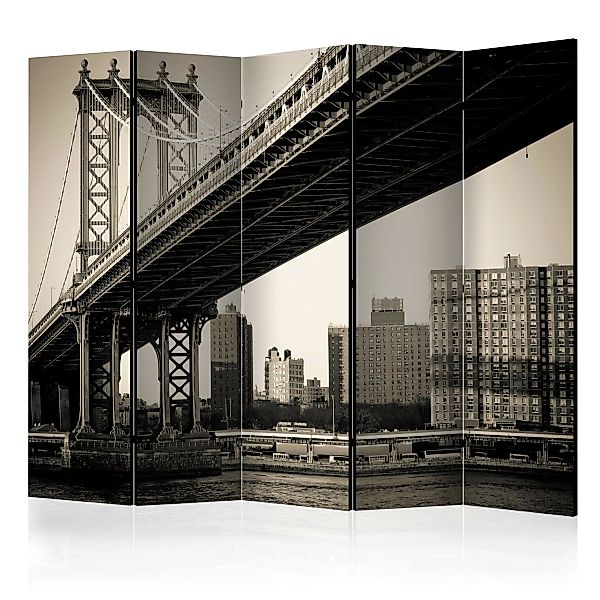 5-teiliges Paravent - Manhattan Bridge, New York Ii [room Dividers] günstig online kaufen