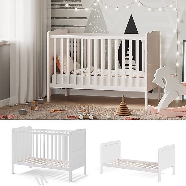 VitaliSpa® Babybett Tobi, Weiß/Weiß, 60x120 cm günstig online kaufen