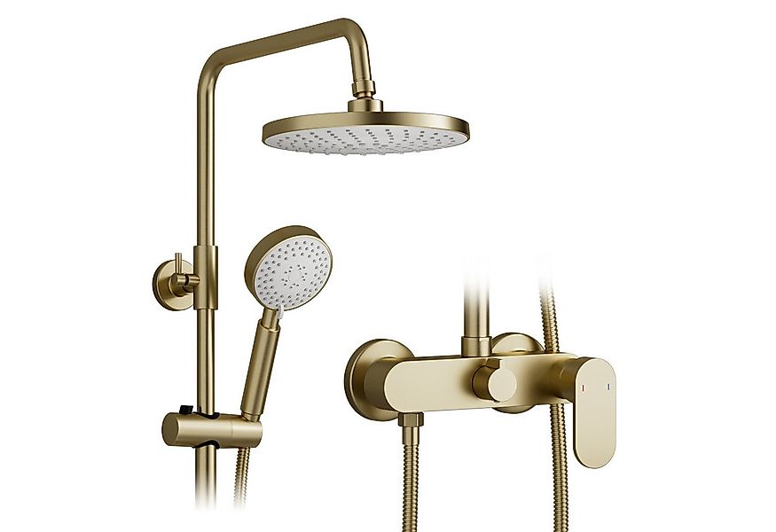 Oihpaw Duschsystem Duscharmatur mit Einhebelmischer, Höhenverstellbare Dusc günstig online kaufen