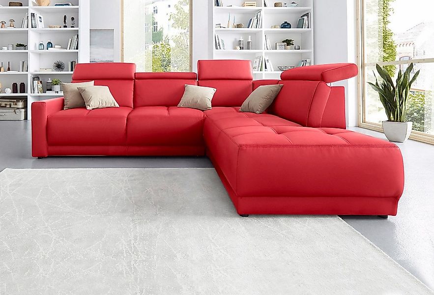 DOMO collection Ecksofa Ava, moderne Sitzheftung mit toller Doppelnaht, kom günstig online kaufen