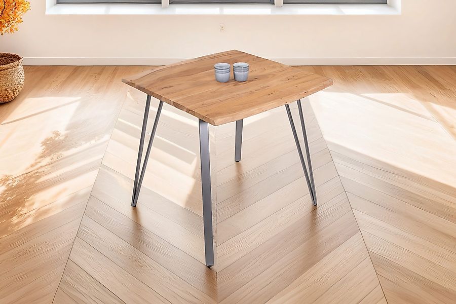 Loreno® Baumkantentisch Celia, massive Akazie, Metallgestell, günstig online kaufen
