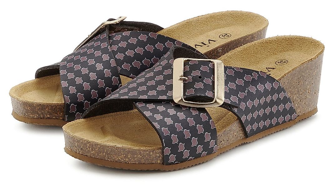Vivance Sandale, Mule, offener Schuh Pantolette mit Komfortkorkfußbett aus günstig online kaufen