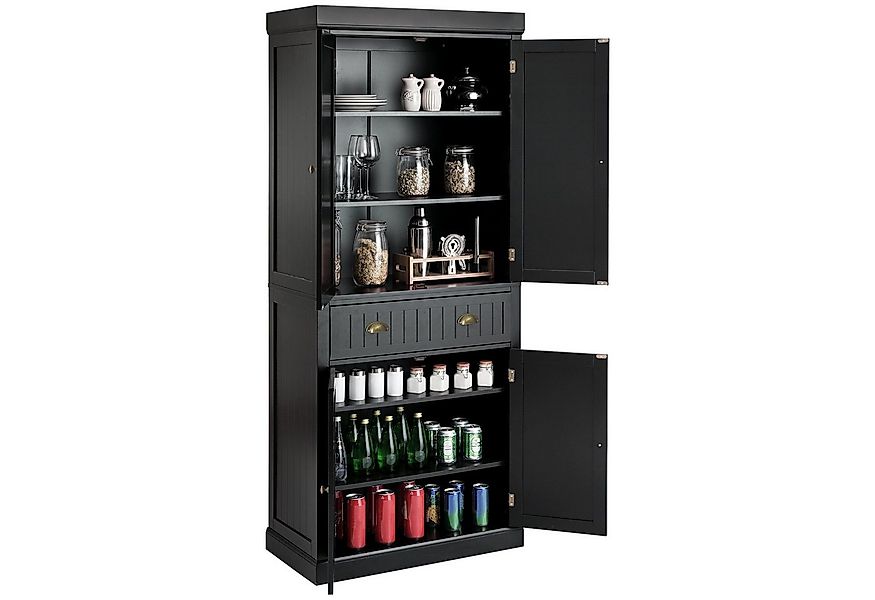 COSTWAY Küchenbuffet Hochschrank mit verstellbarer Regalen&Schublade, 183cm günstig online kaufen