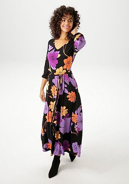 Aniston CASUAL Maxikleid (mit abnehmbarem Bindeband) mit großflächigen, far günstig online kaufen