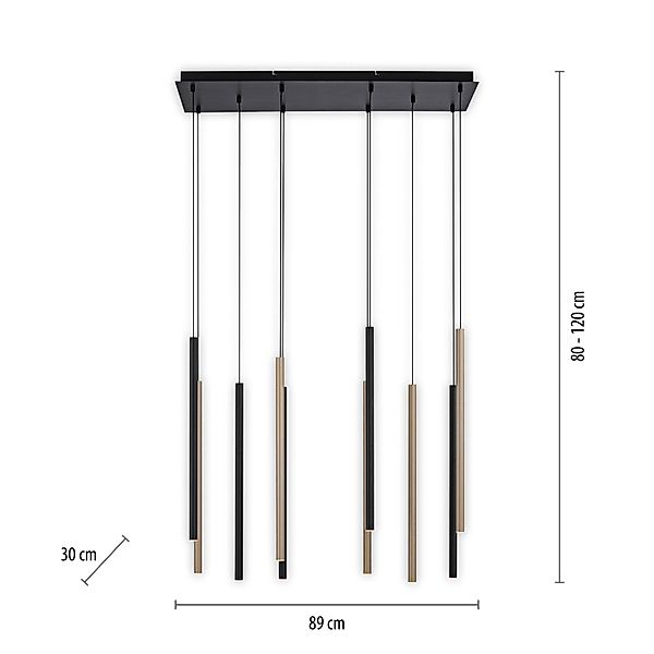 Paul Neuhaus Pendelleuchte FLUTE, LED fest günstig online kaufen