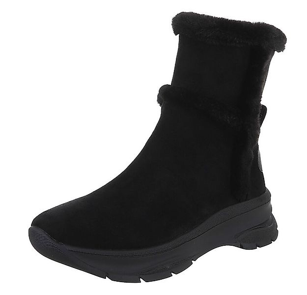Ital-Design Damen Stiefeletten mit kuscheligem Futter für Alltag Plateausti günstig online kaufen