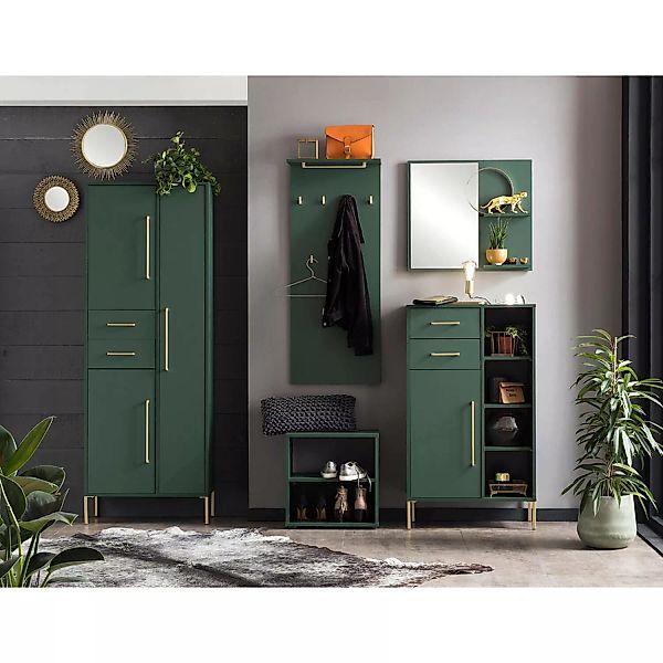 Garderoben Komplett Set KELLA-80 in waldgrün günstig online kaufen