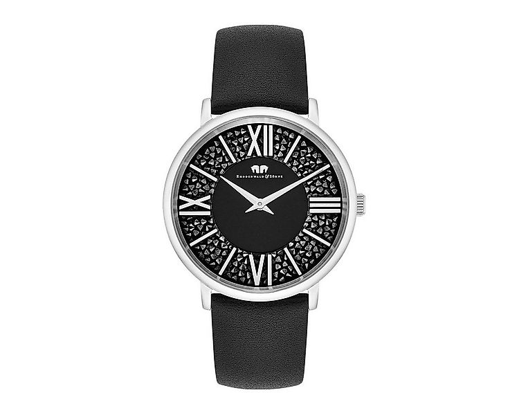Rhodenwald & Söhne Quarzuhr Pamina schwarz, verziert mit Kristallen günstig online kaufen