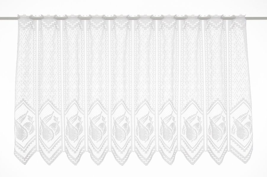 Gardinen Kranzusch Scheibengardine Jacquard mit Obstmotiv, günstig online kaufen