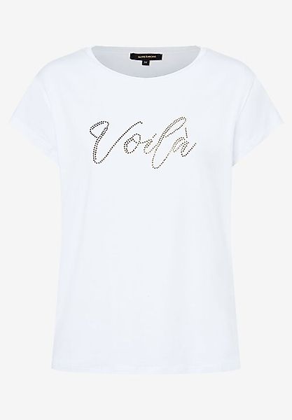 T-Shirt mit Strass-Schriftzug, weiß günstig online kaufen