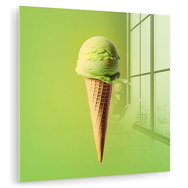 MuchoWow Acrylglasbild Horn - Schaufel Eiscreme günstig online kaufen
