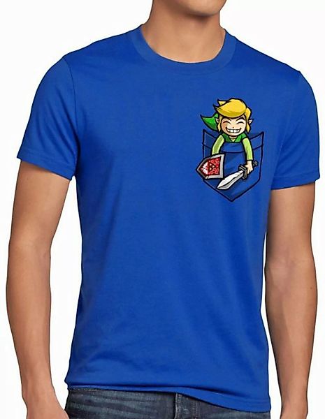 style3 T-Shirt Link Brusttasche wild switch the breath of snes ocarina zeld günstig online kaufen