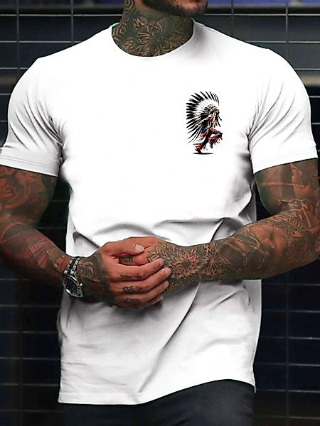 RMK T-Shirt Herren Print Shirt Rundhals kurzarm Streetwear günstig online kaufen