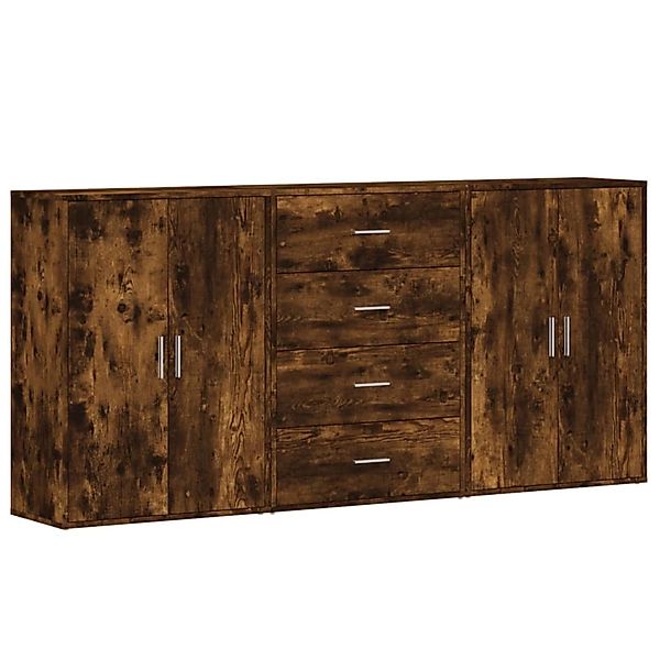 vidaXL Sideboards 3 Stk Räuchereiche 60x31x84 cm Holzwerkstoff 3276578 günstig online kaufen