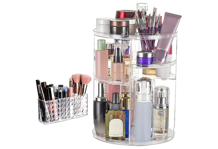 SURFOU Badorganizer Drehbarer Make Up Organizer Schminktisch Kosmetik Pinse günstig online kaufen