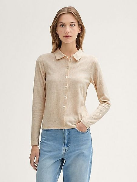 TOM TAILOR Denim Langarmshirt Weiches Pointelle Langarmshirt günstig online kaufen