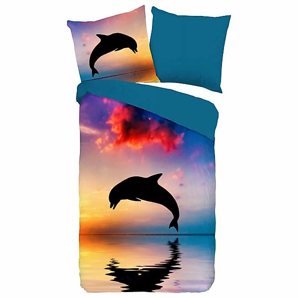 good morning Kinderbettwäsche »Dolphin«, 100% Baumwolle, 135x200, Reißversc günstig online kaufen