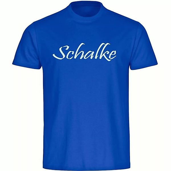 multifanshop T-Shirt Herren Schalke - Schriftzug - Männer günstig online kaufen