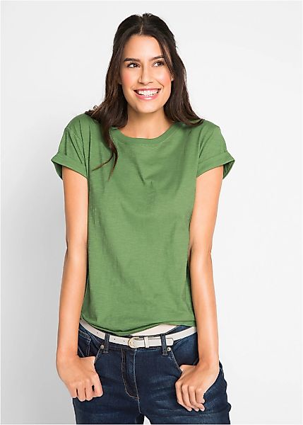 bonprix T-Shirt "Boxy-Shirt" 1 lockere, figurumspielende Passform, Kurzarm, günstig online kaufen